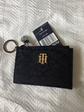 New TOMMY HILFIGER ID Coin Cash Credit Card Holder Key Chain
